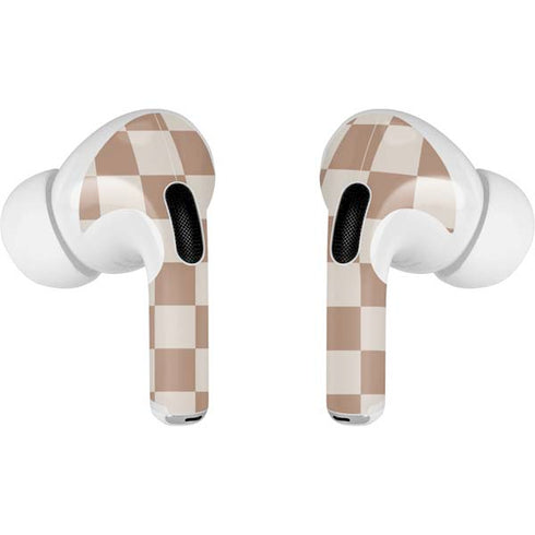 Neutral Checkered Apple AirPods Pro Skin